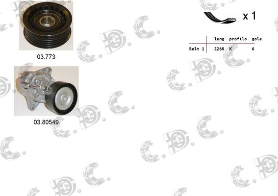 Autokit 06.0029 - Ķīļrievu siksnu komplekts adetalas.lv