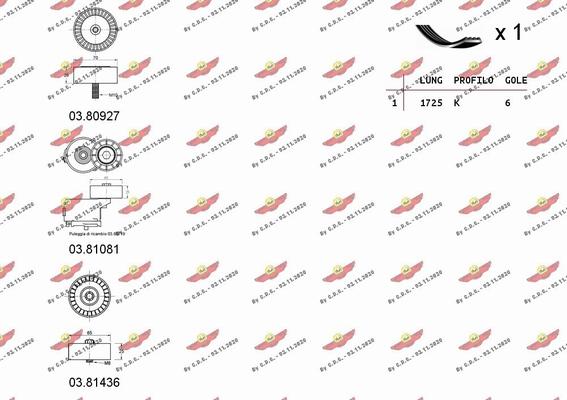 Autokit 06.0119 - Ķīļrievu siksnu komplekts adetalas.lv