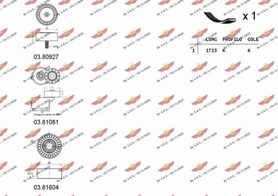 Autokit 06.0118 - Ķīļrievu siksnu komplekts adetalas.lv