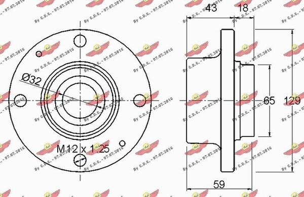 Autokit 01.624 - Riteņa rumbas gultņa komplekts adetalas.lv