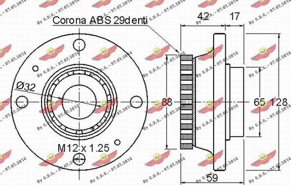 Autokit 01.625 - Riteņa rumbas gultņa komplekts adetalas.lv