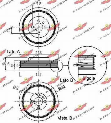 Autokit 03.90108 - Piedziņas skriemelis, Kloķvārpsta adetalas.lv