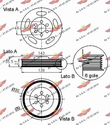 Autokit 03.90235 - Piedziņas skriemelis, Kloķvārpsta adetalas.lv