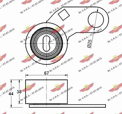 Autokit 03.437 - Spriegotājrullītis, Gāzu sadales mehānisma piedziņas siksna adetalas.lv