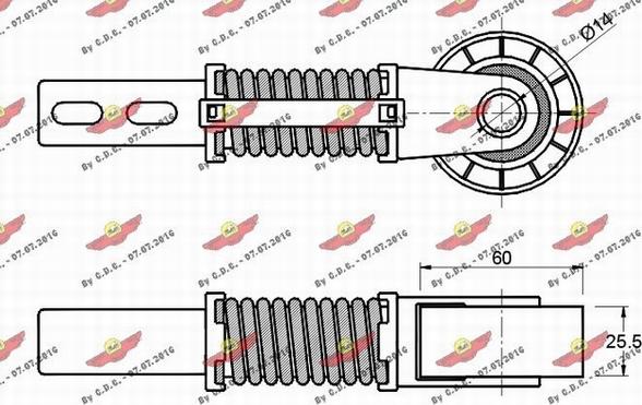 Autokit 03.80689 - Siksnas spriegotājs, Ķīļsiksna adetalas.lv