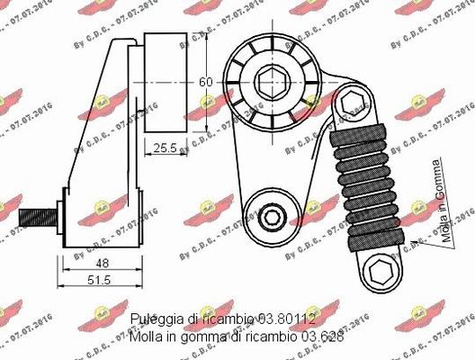 Autokit 03.80119 - Siksnas spriegotājs, Ķīļsiksna adetalas.lv