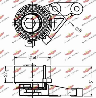 Autokit 03.80118 - Spriegotājrullītis, Gāzu sadales mehānisma piedziņas siksna adetalas.lv