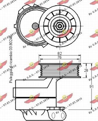 Autokit 03.80245 - Siksnas spriegotājs, Ķīļsiksna adetalas.lv