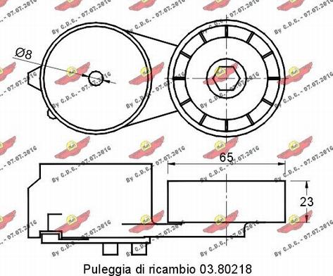 Autokit 03.80217 - Siksnas spriegotājs, Ķīļsiksna adetalas.lv