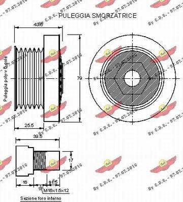 Autokit 03.81004 - Piedziņas skriemelis, Ģenerators adetalas.lv