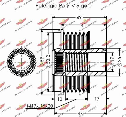 Autokit 03.81811 - Piedziņas skriemelis, Ģenerators adetalas.lv