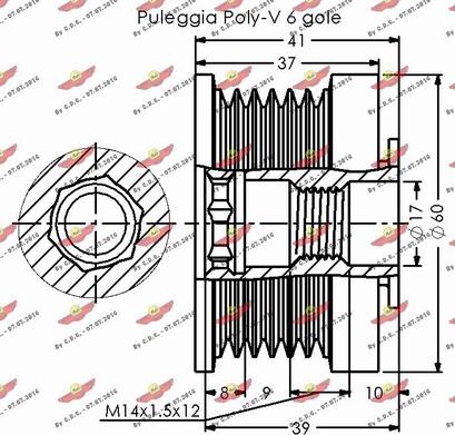 Autokit 03.81883 - Piedziņas skriemelis, Ģenerators adetalas.lv