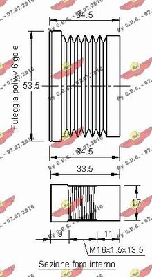 Autokit 03.81216 - Piedziņas skriemelis, Ģenerators adetalas.lv