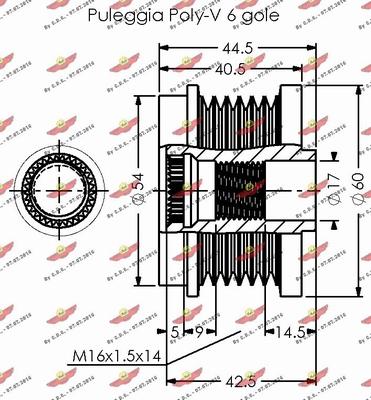 Autokit 03.81765 - Piedziņas skriemelis, Ģenerators adetalas.lv