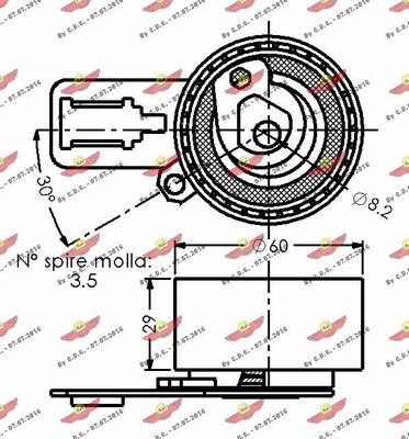 Autokit 03.81735 - Spriegotājrullītis, Gāzu sadales mehānisma piedziņas siksna adetalas.lv