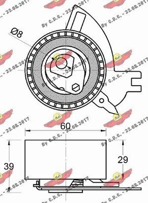 Autokit 03.82088 - Spriegotājrullītis, Gāzu sadales mehānisma piedziņas siksna adetalas.lv