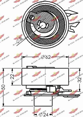 Autokit 03.359 - Spriegotājrullītis, Gāzu sadales mehānisma piedziņas siksna adetalas.lv