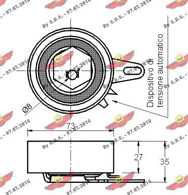 Autokit 03.363 - Spriegotājrullītis, Gāzu sadales mehānisma piedziņas siksna adetalas.lv