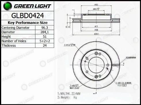 AutomotiveAdriado GLBD0424 - Bremžu diski adetalas.lv