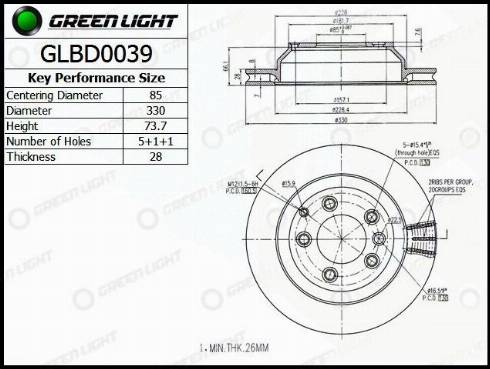 AutomotiveAdriado GLBD0039 - Bremžu diski adetalas.lv