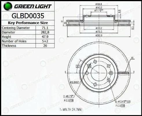 AutomotiveAdriado GLBD0035 - Bremžu diski adetalas.lv