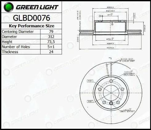 AutomotiveAdriado GLBD0076 - Bremžu diski adetalas.lv