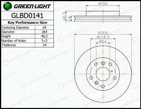 AutomotiveAdriado GLBD0141 - Bremžu diski adetalas.lv