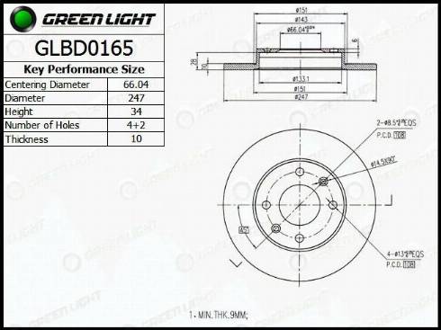 AutomotiveAdriado GLBD0165 - Bremžu diski adetalas.lv