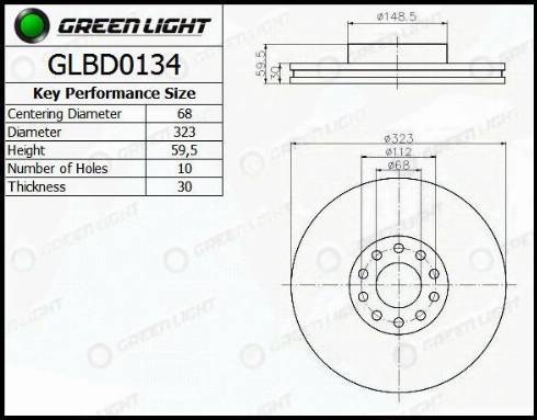 AutomotiveAdriado GLBD0134 - Bremžu diski adetalas.lv