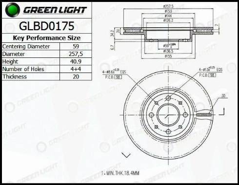 AutomotiveAdriado GLBD0175 - Bremžu diski adetalas.lv