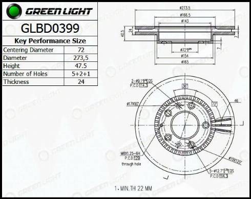 AutomotiveAdriado GLBD0399 - Bremžu diski adetalas.lv