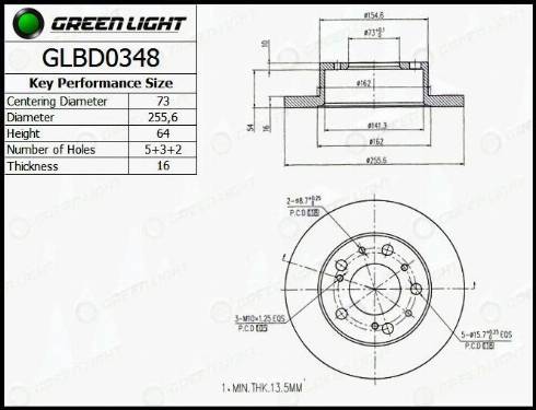 AutomotiveAdriado GLBD0348 - Bremžu diski adetalas.lv