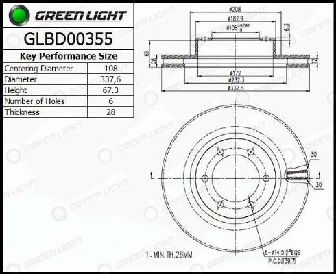 AutomotiveAdriado GLBD0355 - Bremžu diski adetalas.lv