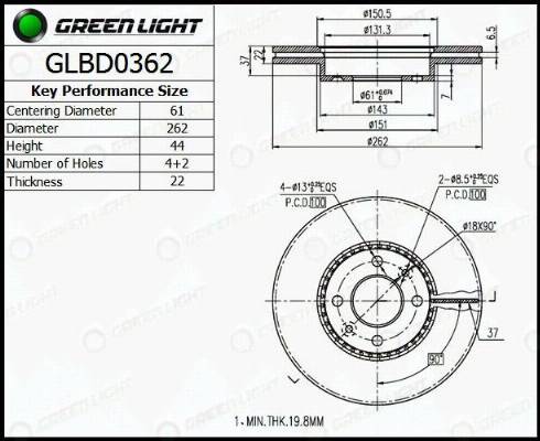 AutomotiveAdriado GLBD0362 - Bremžu diski adetalas.lv