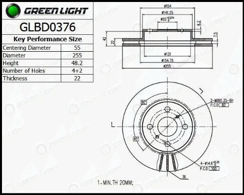 AutomotiveAdriado GLBD0376 - Bremžu diski adetalas.lv