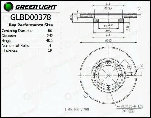 AutomotiveAdriado GLBD0378 - Bremžu diski adetalas.lv