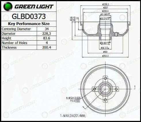 AutomotiveAdriado GLBD0373 - Bremžu trumulis adetalas.lv