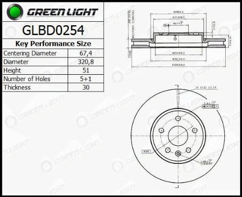 AutomotiveAdriado GLBD0254 - Bremžu diski adetalas.lv