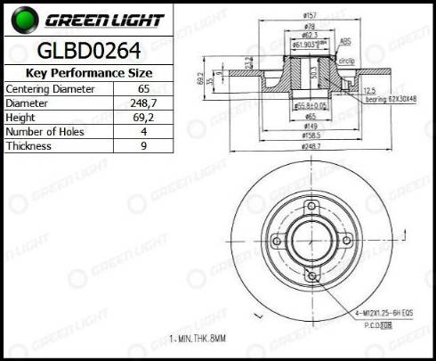 AutomotiveAdriado GLBD0264 - Bremžu diski adetalas.lv