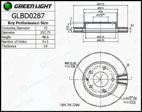 AutomotiveAdriado GLBD0287 - Bremžu diski adetalas.lv