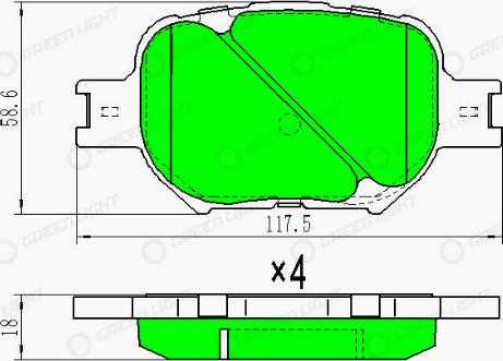 AutomotiveAdriado GLBP0414 - Bremžu uzliku kompl., Disku bremzes adetalas.lv