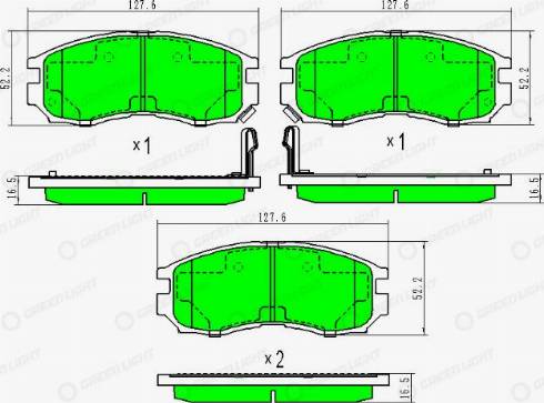 AutomotiveAdriado GLBP0425 - Bremžu uzliku kompl., Disku bremzes adetalas.lv