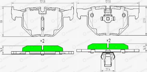 AutomotiveAdriado GLBP0045 - Bremžu uzliku kompl., Disku bremzes adetalas.lv