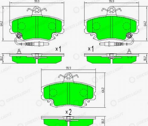 AutomotiveAdriado GLBP0005 - Bremžu uzliku kompl., Disku bremzes adetalas.lv