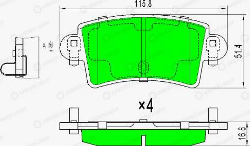 AutomotiveAdriado GLBP0072 - Bremžu uzliku kompl., Disku bremzes adetalas.lv