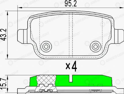 AutomotiveAdriado GLBP0077 - Bremžu uzliku kompl., Disku bremzes adetalas.lv