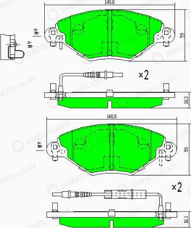 AutomotiveAdriado GLBP0159 - Bremžu uzliku kompl., Disku bremzes adetalas.lv