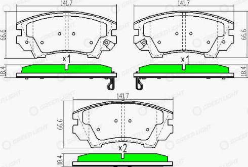 AutomotiveAdriado GLBP0133 - Bremžu uzliku kompl., Disku bremzes adetalas.lv