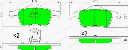 AutomotiveAdriado GLBP0125 - Bremžu uzliku kompl., Disku bremzes adetalas.lv