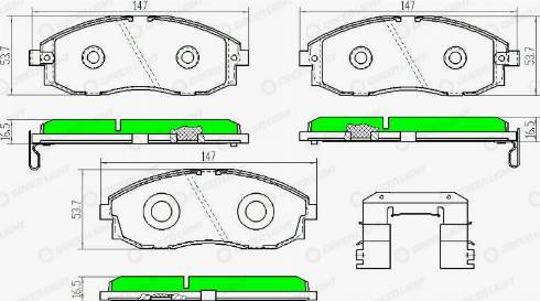 AutomotiveAdriado GLBP0355 - Bremžu uzliku kompl., Disku bremzes adetalas.lv